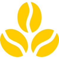 Icon with three coffee beans