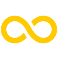 Infinity symbol representing combined services.