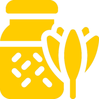 Icon of a spice jar with a spice plant