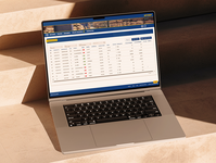 Laptop displaying a logistics dashboard with shipment data.
