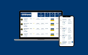 Laptop and smartphone displaying the V-Auction platform interface.