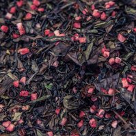 A close-up of loose tea
