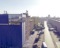 Das Büro und die Lagerhallen in Bremen aus der Ferne