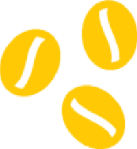 Icon of three coffee beans.