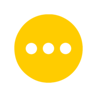 Icon of a yellow circle with three dots